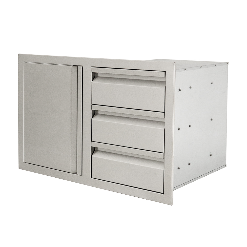 RCS 33" VDC2SCL Valiant Triple Drawer & Door Combo with Soft Close - Left Hinge