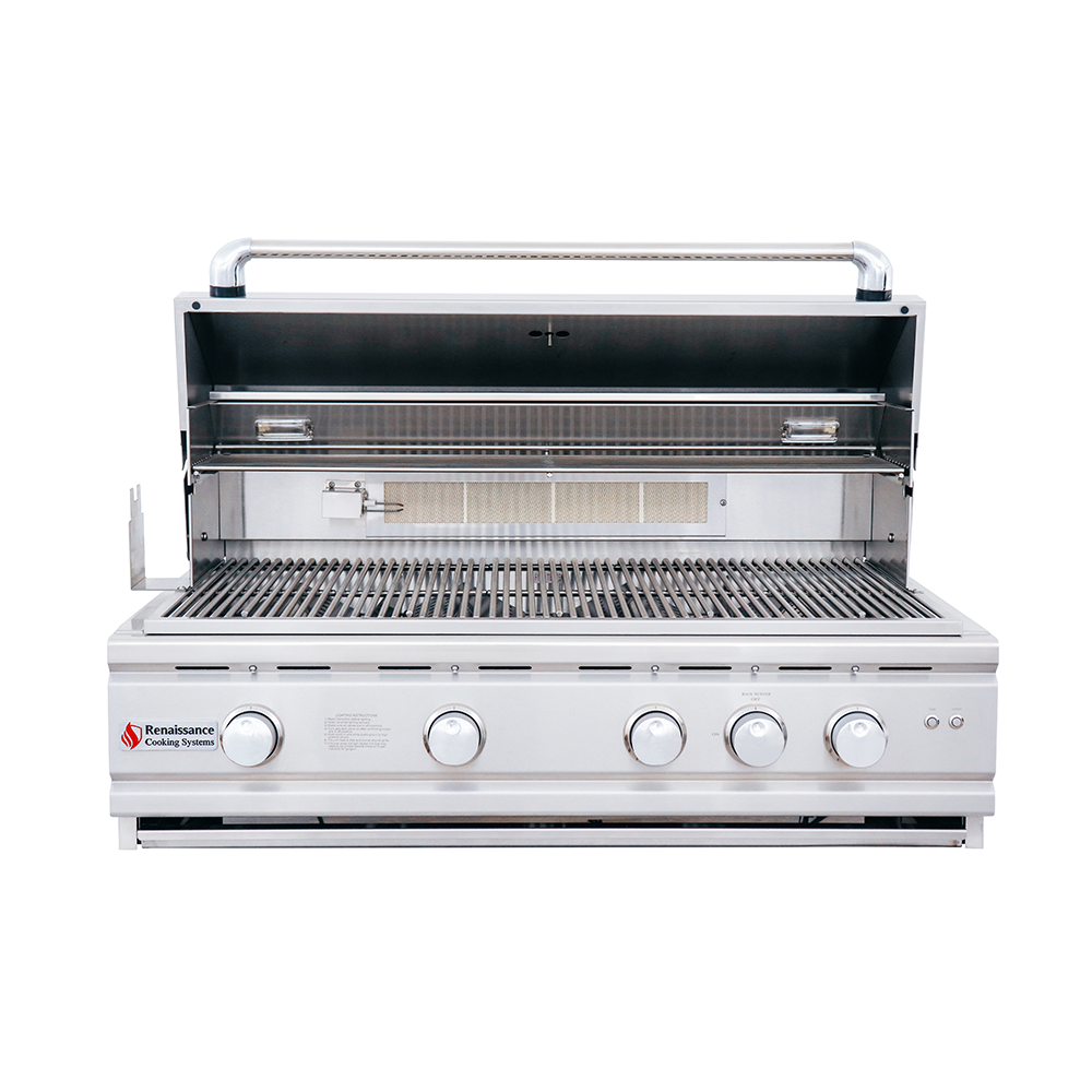 RCS Grill Cutlass Pro RON38B 38" Stainless Steel Built-In Gas Grill with Blue LED Light