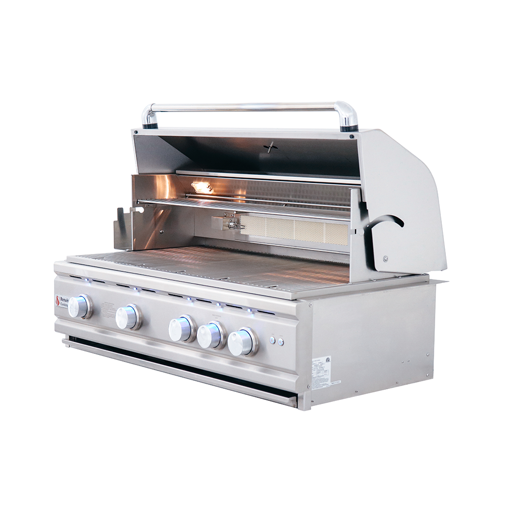 RCS Grill Cutlass Pro RON38B 38" Stainless Steel Built-In Gas Grill with Blue LED Light