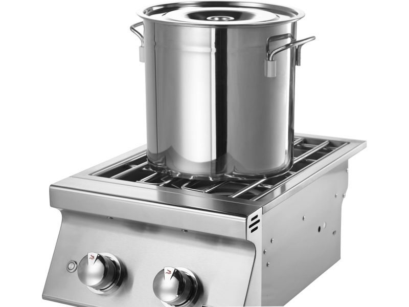 Whistler Stainless Steel Built-In Gas Power Burner with Lid - CBAPB
