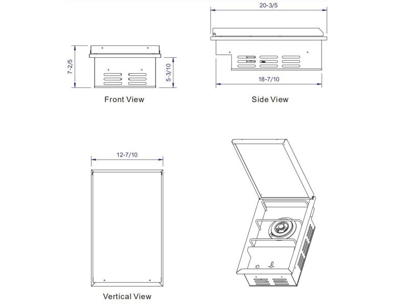 Whistler Stainless Steel Built-In Drop-In Gas Single Side Burner with Lid