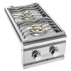 Summerset TRLSB 11" Stainless Steel Double Side Burner w/ Protective Cover