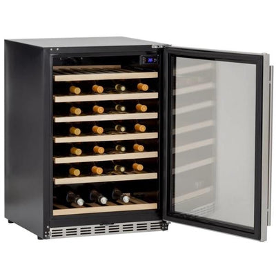Summerset SSRFR-24DWC 24" Stainless Steel 5.3 cube Deluxe Outdoor Rated Wine Cooler