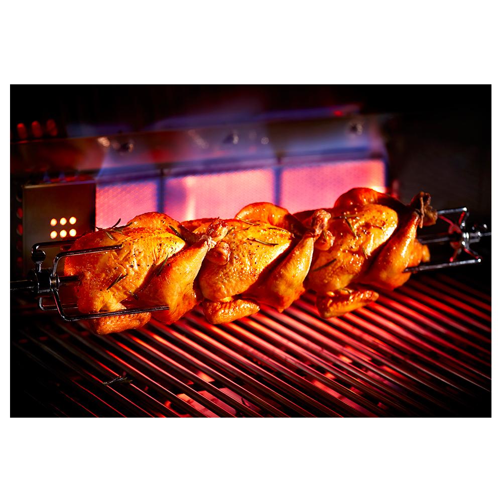 Mont Alpi Deluxe Black Outdoor Kitchen Island with 6 Burner Grill MAI805BSS