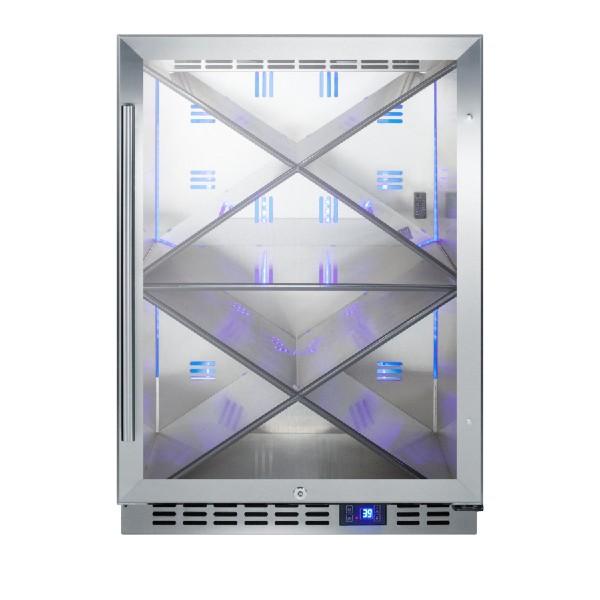 Summit SCR611GLOSX 24" Stainless Steel 5.0 cu.ft Outdoor Commercial Wine Cellar