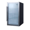 Summit SPR489OS 19" Glass 3.13 cu.ft. Indoor/Outdoor Beverage Cooler