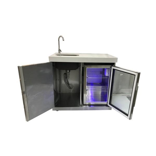 Mont Alpi MASF-SS 20" Stainless Steel Module Sink and Outdoor Fridge