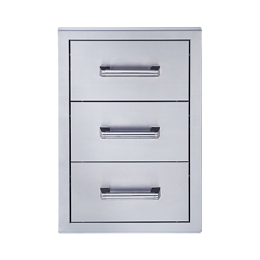 Broilmaster BSAW1826T 18" Built-in Stainless Steel Triple Drawer