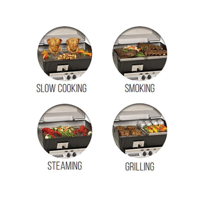 Broilmaster Q3X Slow Cooker Series Oval Burner Gas Grill (Head Only)