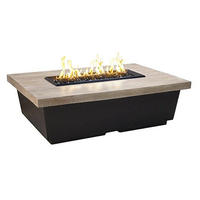 American Fyre Designs 783-SP-M4 Reclaimed Wood Cont Rect Firetable