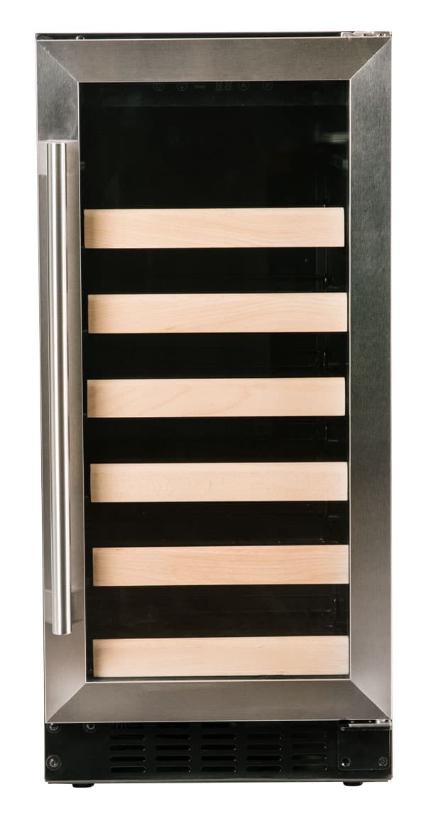 Azure 15" 30 Bottle Stainless Steel Wine Cooler