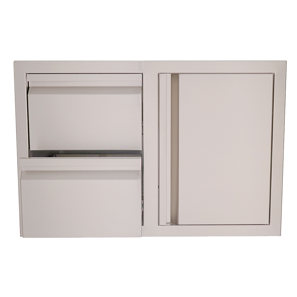 RCS 33" VDC1SCR Valiant Stainless Double Drawer/RIGHT Door Soft Close Combo
