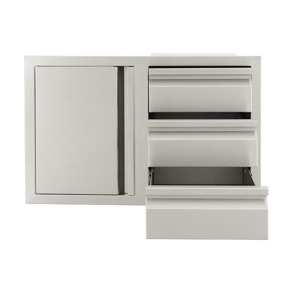 RCS 33" VDC2SCL Valiant Triple Drawer & Door Combo with Soft Close - Left Hinge