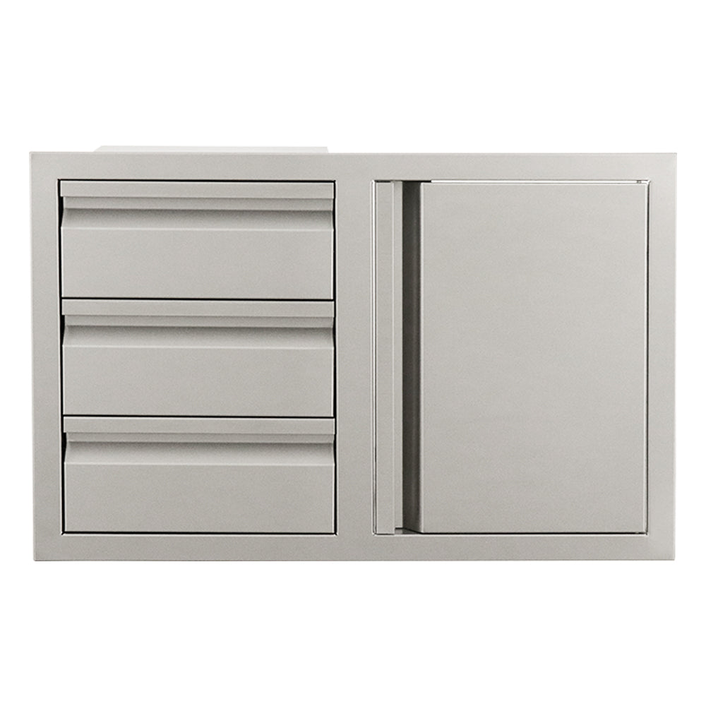 RCS 33" VDC2SCR Valiant Triple Drawer & Door Combo with Soft Close - Right Hinge