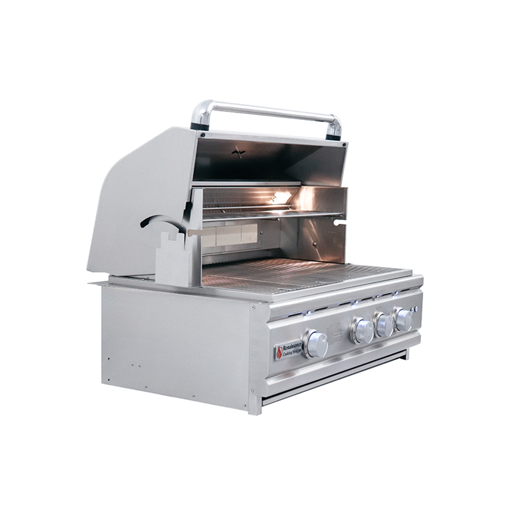 RCS Grill Cutlass Pro RON30B 30" Stainless Steel Built-In Gas Grill w/ Blue LED Light