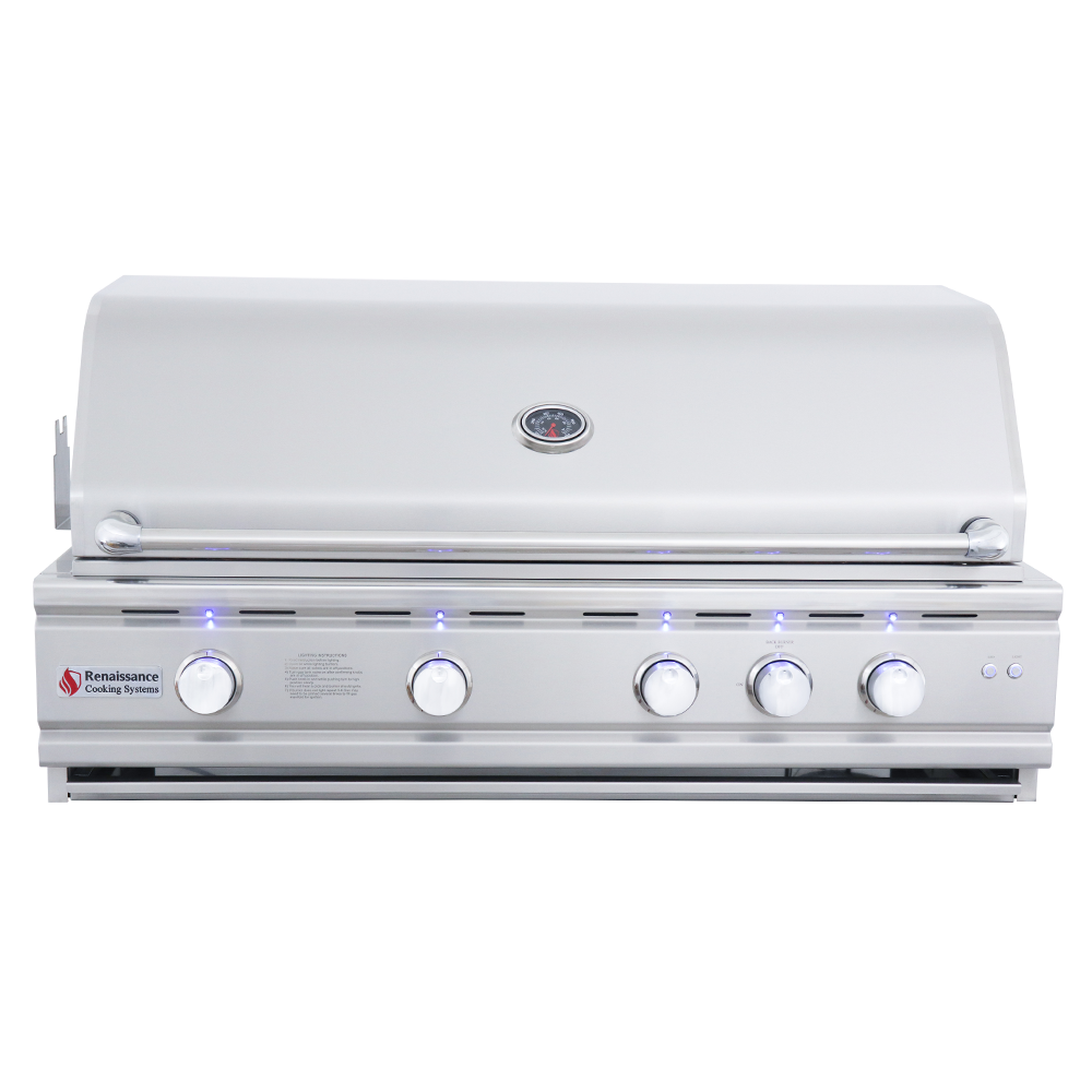 RCS Grill Cutlass Pro RON42B 42" Stainless Steel Built-In Gas Grill w/ Blue LED Light
