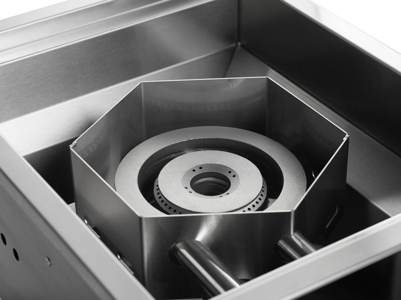 Whistler Stainless Steel Built-In Gas Power Burner with Lid - CBAPB