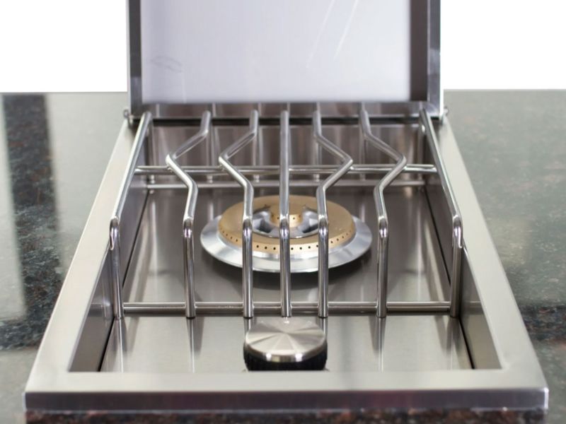 Whistler Stainless Steel Built-In Drop-In Gas Single Side Burner with Lid