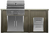 Haven 66" Coyote Outdoor Kitchen Island w/ 2 Drawer Cabinet