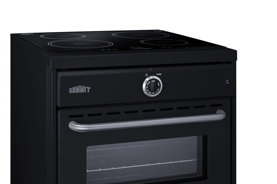 Summit 24" Black Wide Induction Range