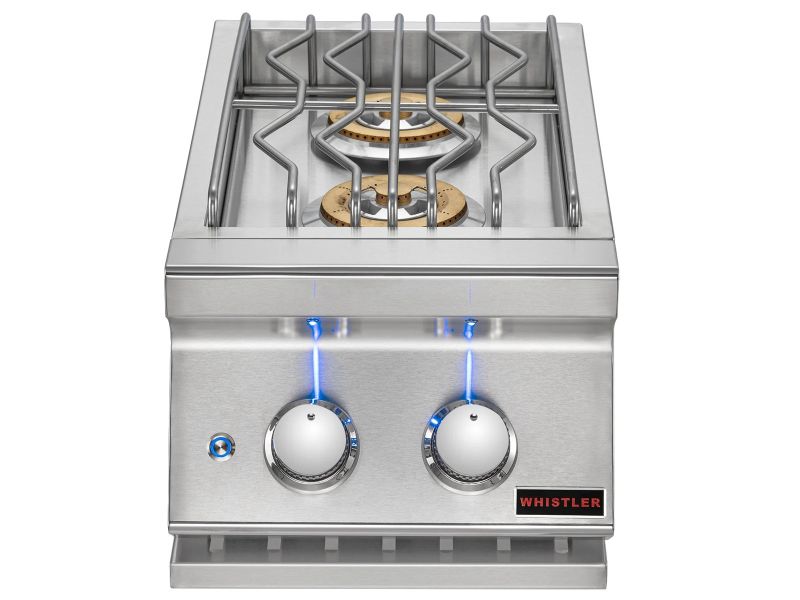 Whistler Stainless Steel Built-In Gas Double Side Burner with Lid
