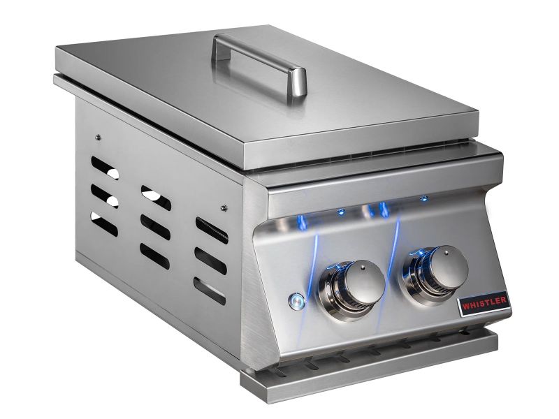 Whistler Stainless Steel Built-In Gas Double Side Burner with Lid