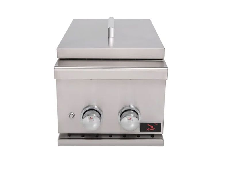 Whistler Stainless Steel Built-In Gas Prime Double Side Burner with Lid