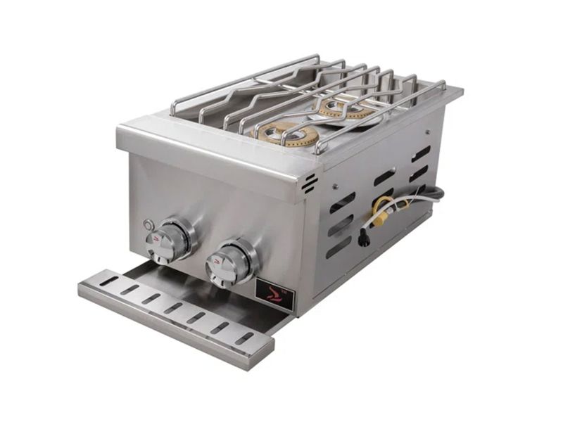 Whistler Stainless Steel Built-In Gas Prime Double Side Burner with Lid