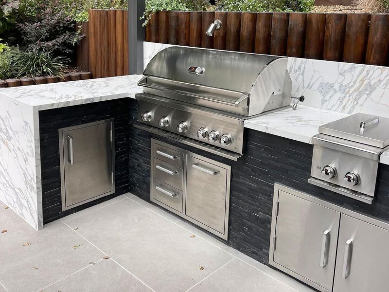 Whistler Stainless Steel Built-In Gas Prime Double Side Burner with Lid
