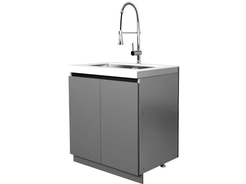 Whistler 31" Stainless Steel Cabinet with Faucet & Cutting Board