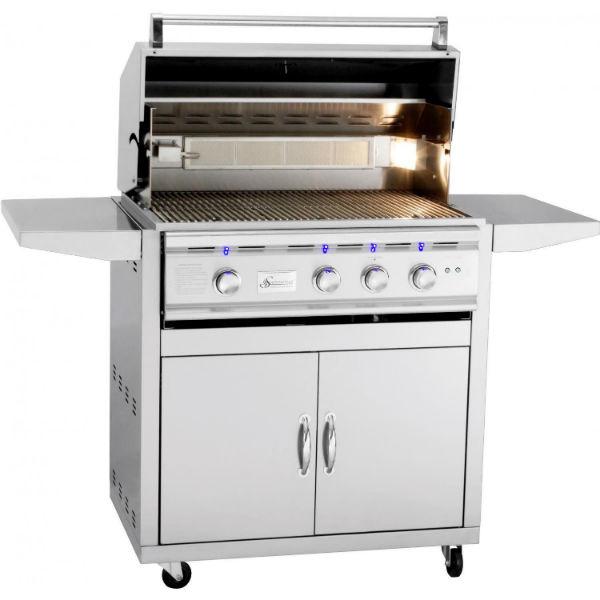 Summerset TRL 32" Stainless Steel 3 Burner Freestanding Gas Grill w/ Rotisserie