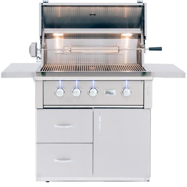 Summerset Alturi ALT36T 36" Stainless Steel 3 Burner Freestanding Gas Grill w/ Rotisserie