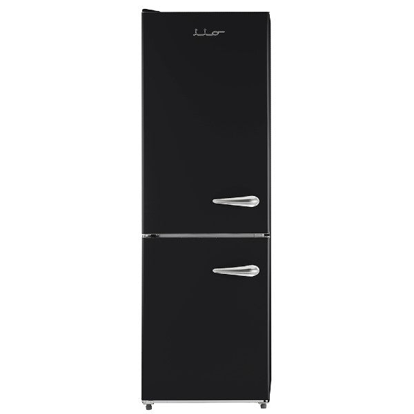 iio Kitchen RM1 Black 11 cu. ft. Retro Frost Free Refrigerator with Bottom Freezer