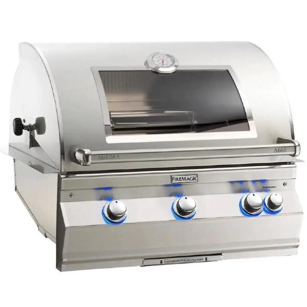 Fire Magic Aurora A660i 30&quot; Stainless Steel Built-In Gas Grill w/ Back Burner &amp; Magic View Window