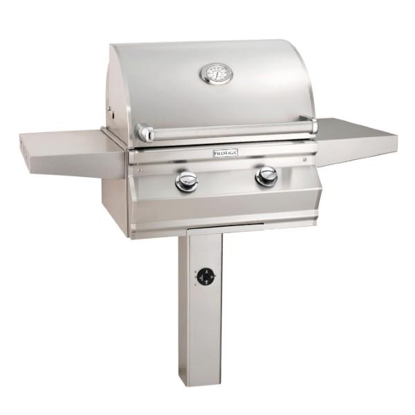 Fire Magic Choice C430s 24&quot; Stainless Steel In Ground Post Mount Gas Grill w/ Analog Thermometer