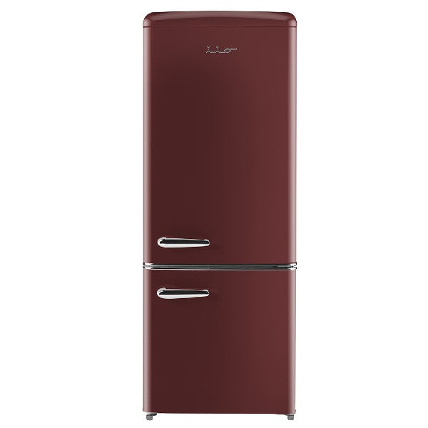 iio Kitchen FF1 Wine Red 7 Cu. Ft. Retro Refrigerator with Bottom Freezer