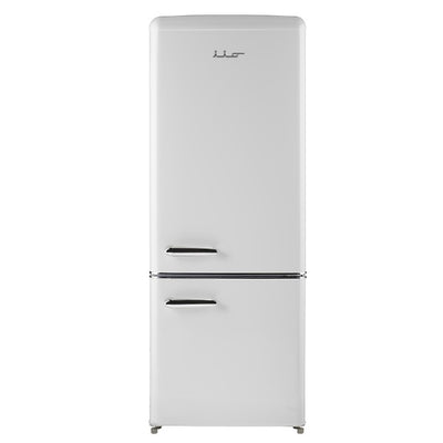iio Kitchen FF1 Frost White 7 Cu. Ft. Retro Refrigerator with Bottom Freezer