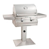 Fire Magic Choice C430s 24" Stainless Steel Gas Grill on Patio Post Mount w/ Analog Thermometer