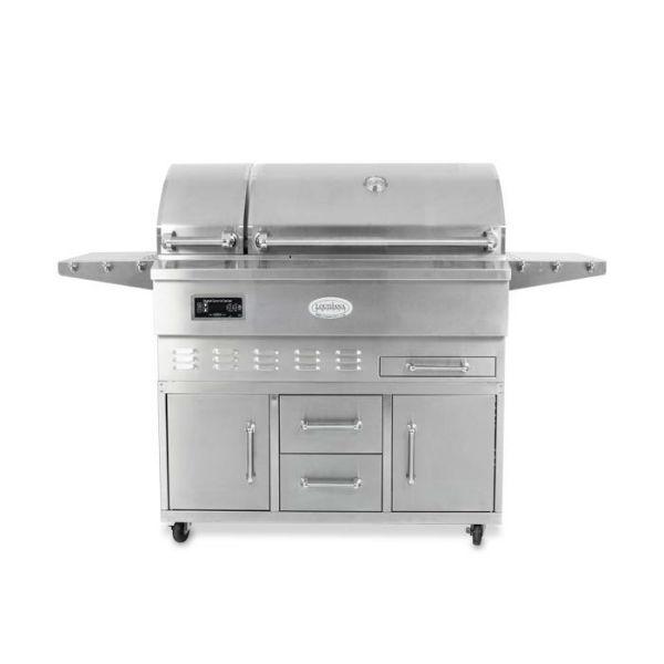 Louisiana Grills LG860C 43&quot; Stainless Steel Freestanding Pellet Grill w/ Full Lower Cabinet