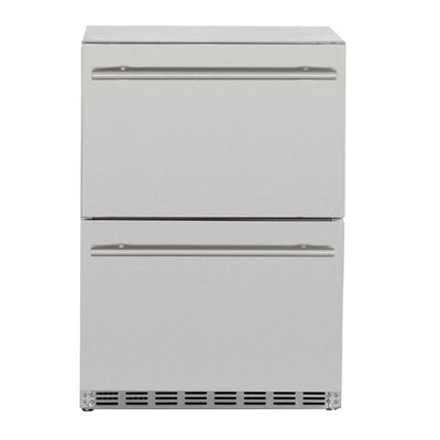 Summerset SSRFR-24DR2 24" Stainless Steel 5.3c Outdoor Rated 2-Drawer Refrigerator