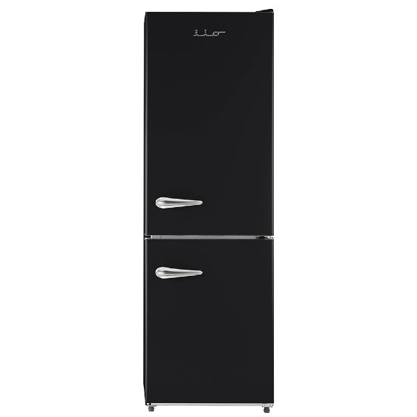 iio Kitchen RM1 Black 11 cu. ft. Retro Frost Free Refrigerator with Bottom Freezer