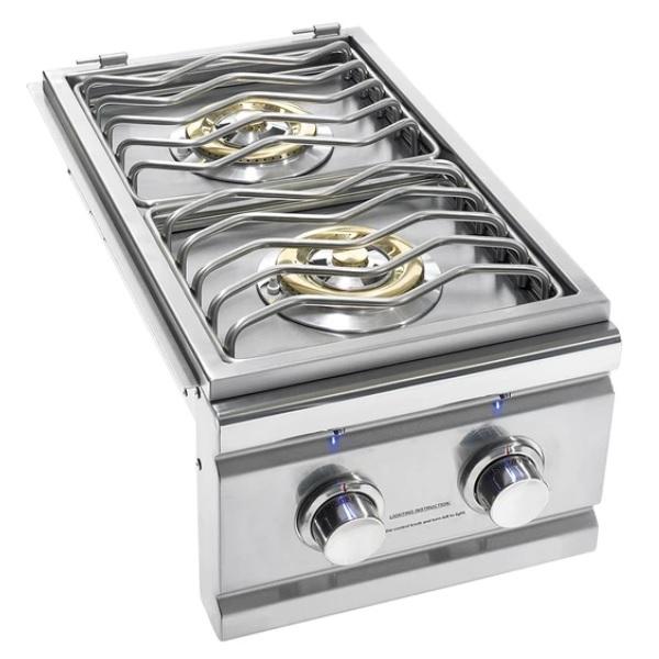 Summerset TRLSB 11&quot; Stainless Steel Double Side Burner w/ Protective Cover