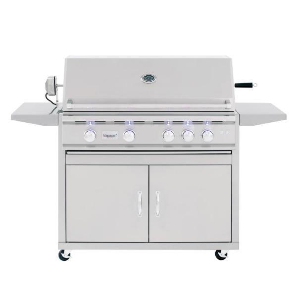 Summerset TRL 38&quot; Stainless Steel 4 Burner Freestanding Gas Grill w/Rotisserie