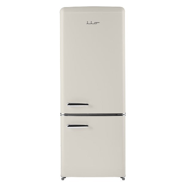 iio 7 Cu. ft. Retro Refrigerator with Bottom Freezer Butter Cream