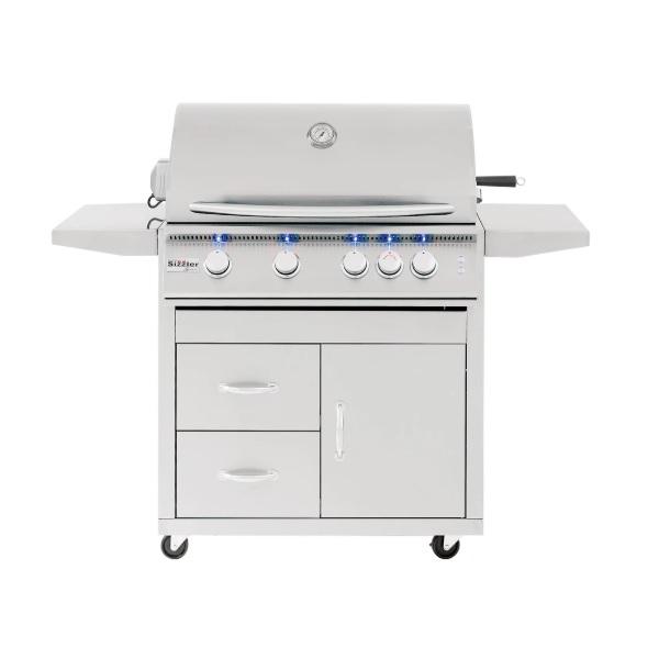 Summerset Sizzler Pro SIZPRO32 32&quot; 4 Burner Freestanding Gas Grill