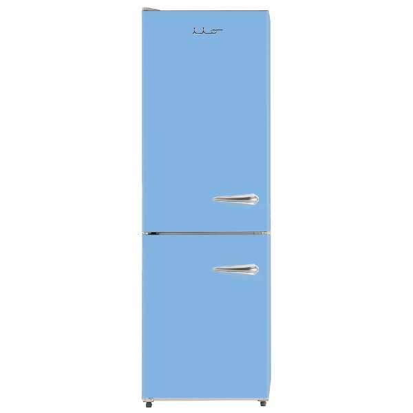 iio Kitchen RM1 Light Blue 11 cu. ft. Retro Frost Free Refrigerator with Bottom Freezer