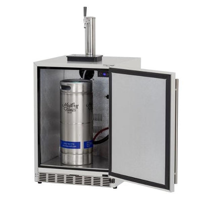 Summerset SSRFR-DK1 25" Stainless Steel 6.6 Cube Outdoor Rated Single Tap Kegerator