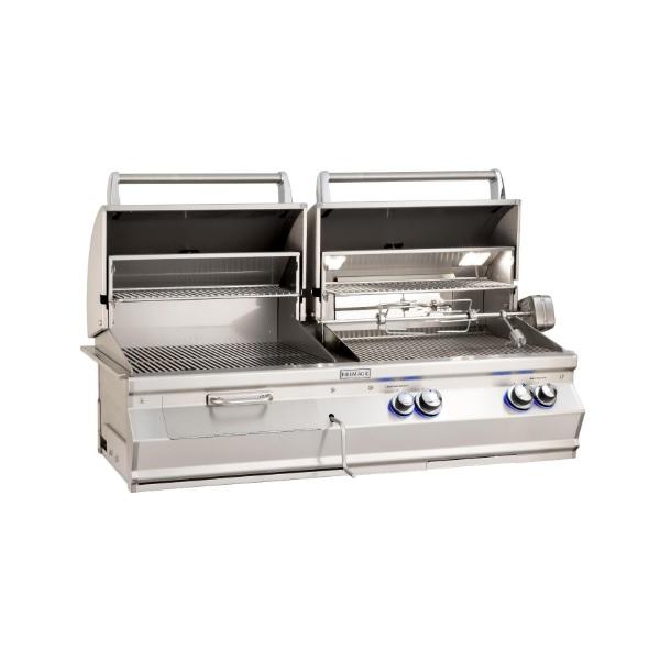 Fire Magic Aurora A830I 46" Stainless Steel Built-In Gas & Charcoal Grill w/ Rotisserie