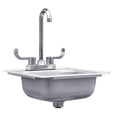 Summerset SSNK-15D 15" Stainless Steel Drop-in Sink w/ Faucet