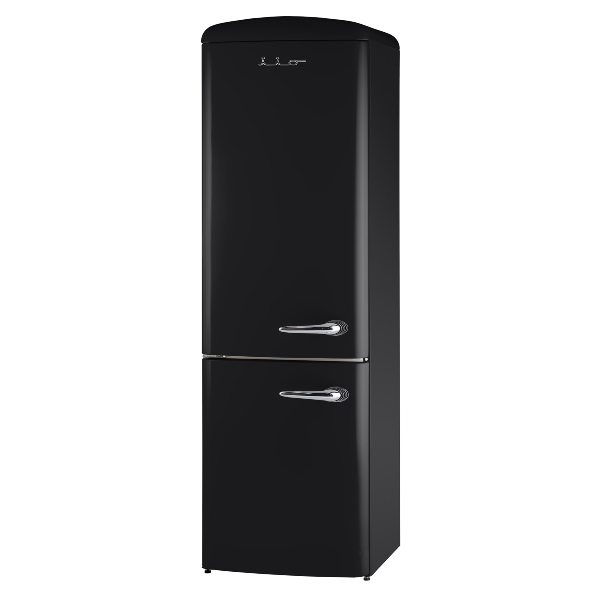 iio Kitchen RR1 Black 12 Cu. Ft. Retro Refrigerator with Bottom Freezer